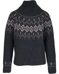 Vince - Donegal Fair Isle Patterned Sweater - Lyst