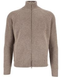 L.B.M. 1911 - Ribbed-Knit Zip-Up Cardigan - Lyst