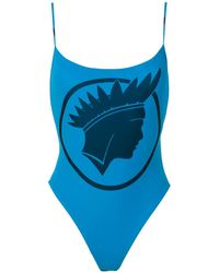 Amir Slama - Índio Print High Cut Leg Swimsuit - Lyst