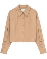 3.1 Phillip Lim - Strap-detail Cropped Shirt Jacket - Lyst
