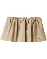 Miu Miu - Minigonna Con Vita Elasticizzata - Lyst