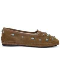 Fortela - Frutate Stud Suede Ballet Flats - Lyst