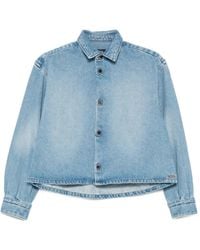 A.P.C. - Button-Down Cropped Shirt - Lyst