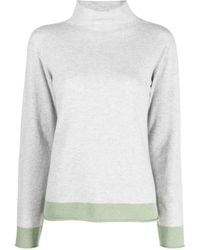 Le Tricot Perugia - Funnel-Neck Long-Sleeve Jumper - Lyst
