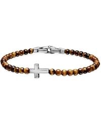 David Yurman - Sterling Spiritual Beads Cross Station Bracelet (4Mm) - Lyst