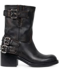 Chloé - Dakota Biker-Stiefel Mit Schnallendetail - Lyst