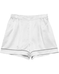 Carine Gilson - Piped Wide-Leg Pajama Bottoms - Lyst