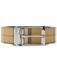 Burberry - Geruite Omkeerbare Riem - Lyst
