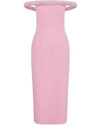 David Koma - Robe Mi-Longue À Ornements En Cristal - Lyst