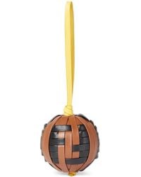 Fendi - Ff Sphera Woven Leather Charm - Lyst