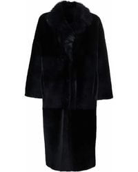 Liska - Single-Breasted Shearling Coat - Lyst
