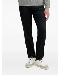 ARMANI EXCHANGE - Logo-Plaque Straight-Leg Trousers - Lyst