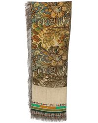 Pierre Louis Mascia - Floral-Print Frayed Scarf - Lyst