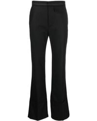 Victoria Beckham - Contrast-stitching Flared Trousers - Lyst