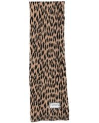 Laneus - Sciarpa Con Stampa Leopardata - Lyst
