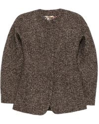 Bazar Deluxe - Herringbone-Pattern Collarless Jacket - Lyst