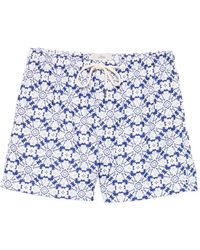 Peninsula - Gemusterte Badeshorts Mit Kordelzug - Lyst