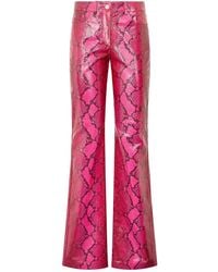 Roberto Cavalli - Snake-Print Flared Trousers - Lyst
