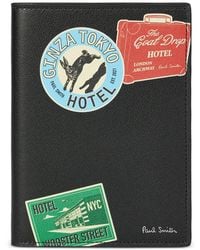 Paul Smith - Hotel Stickers Leather Passport Holder - Lyst