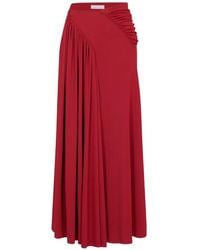 Rabanne - Long Skirt With Ruched Details - Lyst