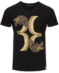 Billionaire - Double Lion V-Neck T-Shirt - Lyst