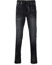 Purple Brand - Skinny-Jeans Mit Farbklecks-Print - Lyst