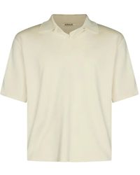 AURALEE - T-Shirt Met Korte Mouwen En Polokraag - Lyst