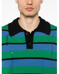 美品 ERL ストライプスリーブ ポロシャツ M ERL ストライプスリーブ ポロシャツ M ERL ストライプスリーブ