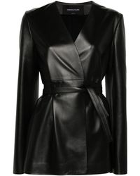 Fabiana Filippi - Wrap-design Leather Jacket - Lyst