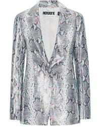 ROTATE BIRGER CHRISTENSEN - Snake-Pattern Blazer - Lyst
