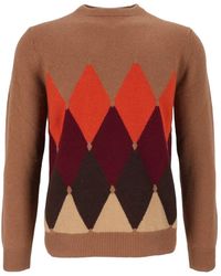 Ballantyne - Argyle Cashmere Sweater - Lyst