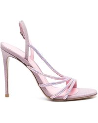 Le Silla - Scarlet 105Mm Rhinestone-Embellished Sandals - Lyst