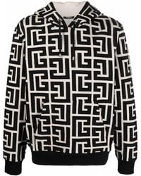 Balmain - Monogrammed Kapuzen -Sweatshirt - Lyst