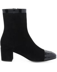 Fabi - Stiefel Mit Einsätzen Und Lackbesatz - Lyst
