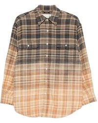R13 - Long-Sleeve Checked Shirt - Lyst
