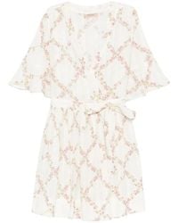 Twinset - Floral Tie-Waist Dress - Lyst