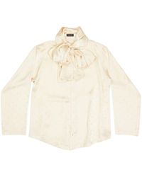 Balenciaga - Blusa con capucha y manga larga - Lyst