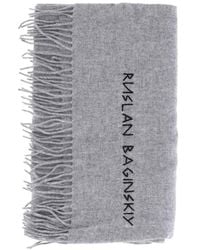 Ruslan Baginskiy - Sciarpa Con Logo Ricamato E Frange - Lyst