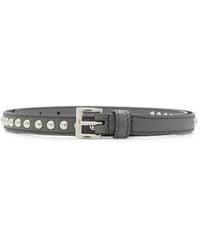 Prada - Saffiano-Leather Stud-Detail Belt - Lyst