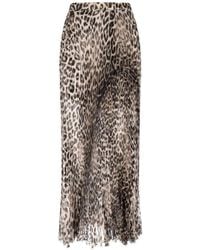 Ermanno Scervino - Animal-Print Pleated Skirt - Lyst