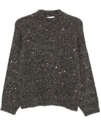 Panicale - Jersey Con Lentejuelas Y Cuello Alto - Lyst