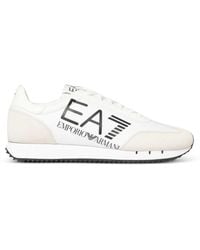EA7 - Logo-Print Panelled Sneakers - Lyst
