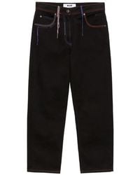 MSGM - Contrast-Stitch Trousers - Lyst