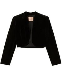 Twinset - Velvet Spencer Jacket - Lyst