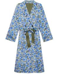 Maliparmi - Floral-Print Double-Breasted Coat - Lyst