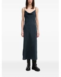 AllSaints - Hadley Cowl-Neck Side-Slit Maxi Dress - Lyst