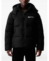 KARL LAGERFELD - Logo-Print Hooded Puffer Padded Jacket - Lyst
