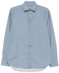 Canali - Geometric-Print Long-Sleeve Shirt - Lyst