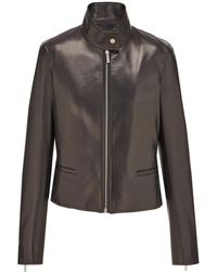 Ferragamo - Giacca Biker Con Zip - Lyst