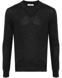 Valentino Garavani - V-Neck Virgin-Wool Jumper - Lyst